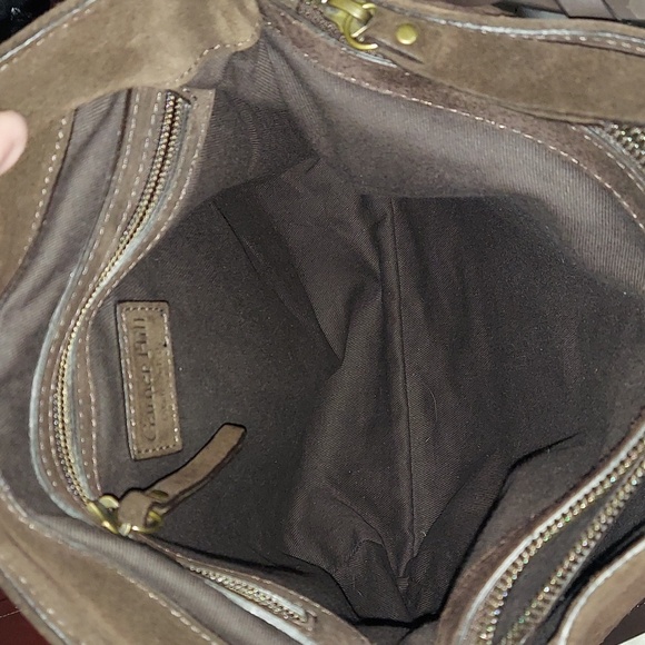 Garnet Hill Siena  Messenger Crossbody Leather Suede Bag Made in Italy - Picture 12 of 13